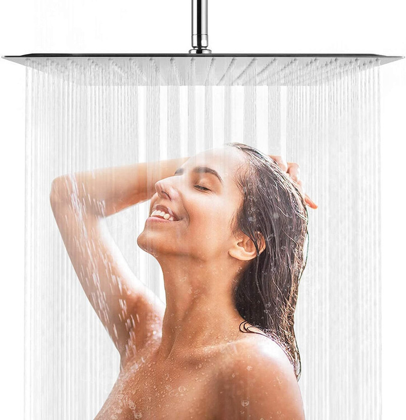 Mingle PREMIUM 10 x 10 Ultra Slim Shower + EXTRA Heavy 24inch Arm Shower Complete Set Shower Head