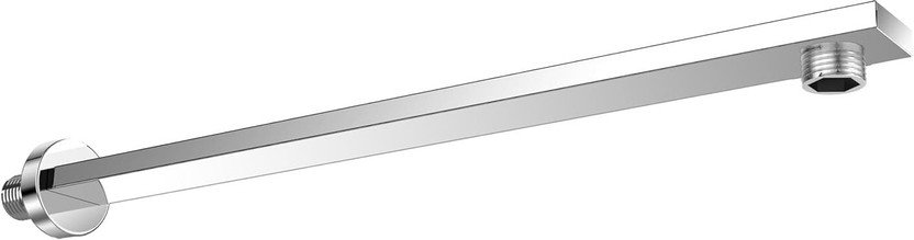 FORTUNE Rectangle Shower Arm for Overhead Showers | Chrome Finish Shower Holder-15 Inch Shower Head