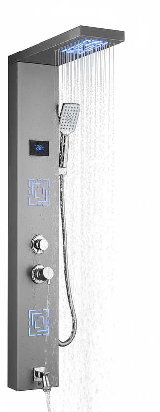 Aquieen 5-in-1 Shower Panel Set | SS304 | Grey | Complete Shower System 5-in-1 Shower Panel(Matte Finish)