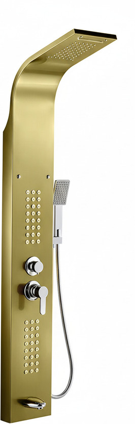Aquieen 5-in-1 Shower Panel Set | SS304 | Gold | Complete Shower System 5-in-1 Shower Panel(Matte Finish)