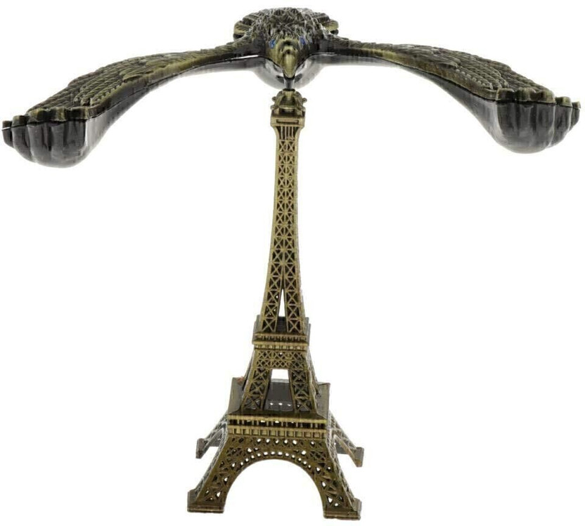 SSCollection Handicraft Creative IronTower Balance Eagle Statue Gift DIY Craft Bronze Classic Decorative Showpiece  -  26 cm(Metal, Gold)