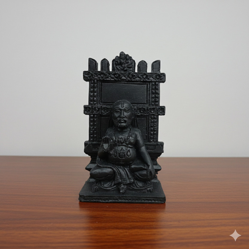 JRG Ragavendra Swamy Idol Home Decorative, Showpiece (5cmsx3cmsx7cms) Decorative Showpiece  -  7 cm(Polyresin, Black)