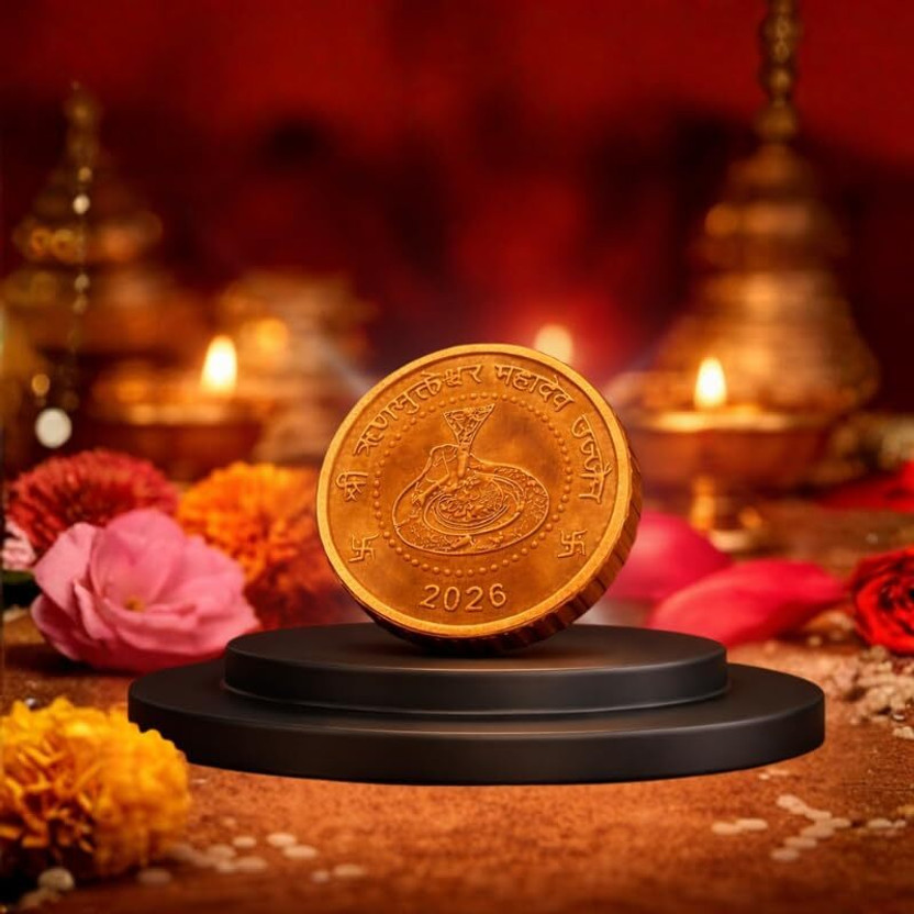 VAMA Siddh Rinmukteshwar Coin – Energized at Rinmukteshwar Mahadev Temple, Ujjain Modern Coin Collection(1 Coins)