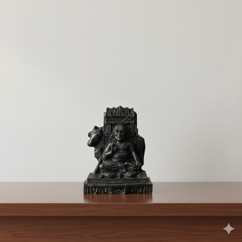 JRG Ragavendra Swamy Idol Home Decorative, Showpiece (5cmsx3cmsx6cms) Decorative Showpiece  -  6 cm(Polyresin, Black)