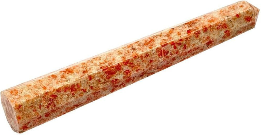 vastu vardan Sunstone Pencil (50-100 Gram) Sunstone Crystal for Healing and Meditation Decorative Showpiece  -  9 cm(Crystal, Orange)
