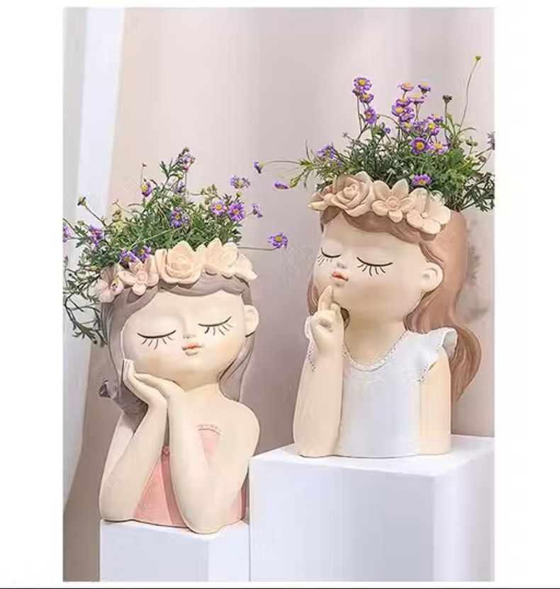 dopin Flower doll Decorative Showpiece  -  10 cm(Resin, Multicolor)