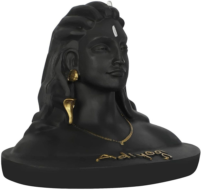 FSN Mahadev car decor Decorative Showpiece  -  10 cm(Polyresin, Black)