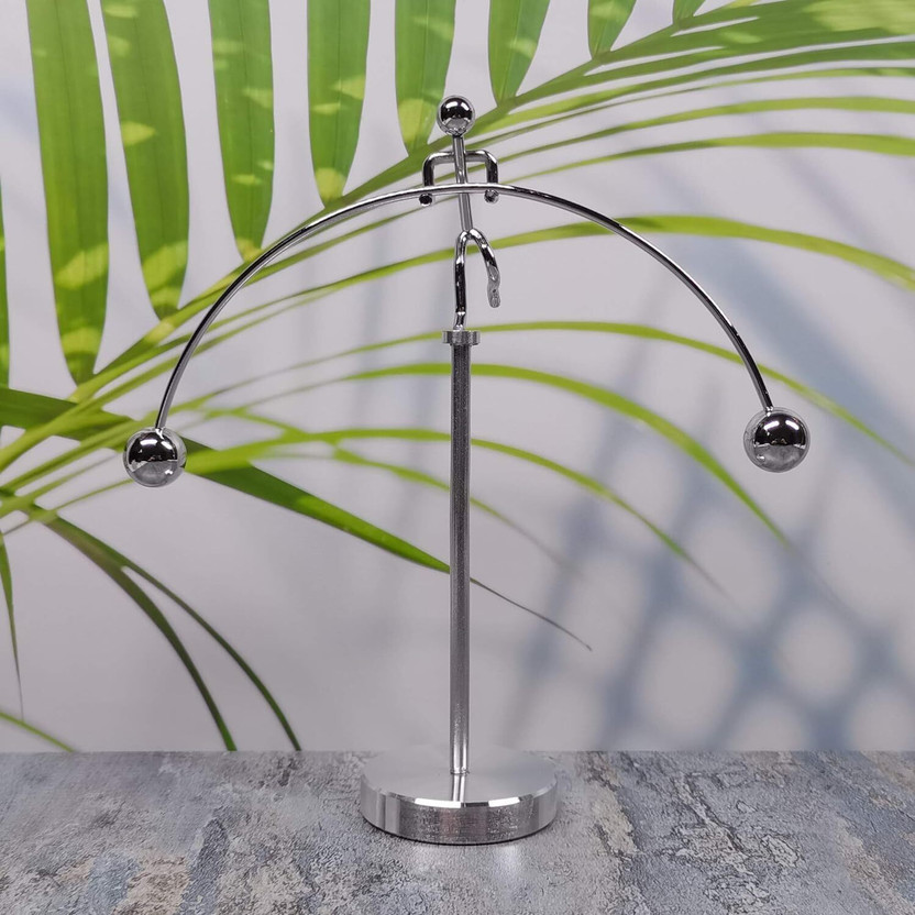 LILA ENTERPRISE Desk Balancing Toy Instrument,Business And Industrial,Office,Office Supplies Decorative Showpiece  -  18 cm(Steel, Silver)