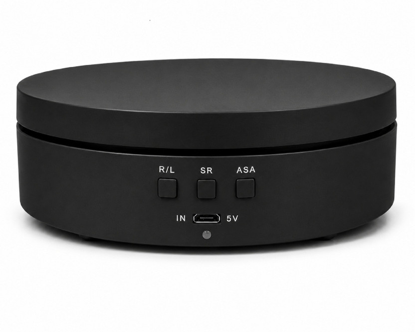 ATARC Electric 360° Rotating Display Stand | USB Turntable for Product Showcase Decorative Showpiece  -  16 cm(Plastic, Black)