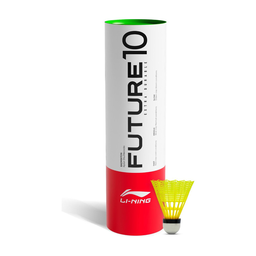 LI-NING Future 10 Nylon Shuttle  - Yellow(Slow, 75, Pack of 6)