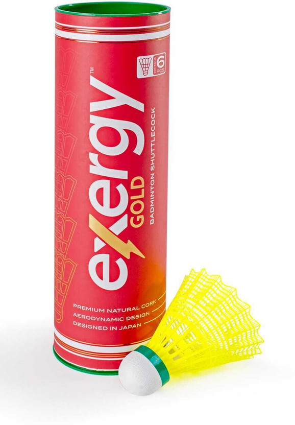 Exergy GOLD Nylon Shuttle  - Yellow(Slow, 75, Pack of 6)