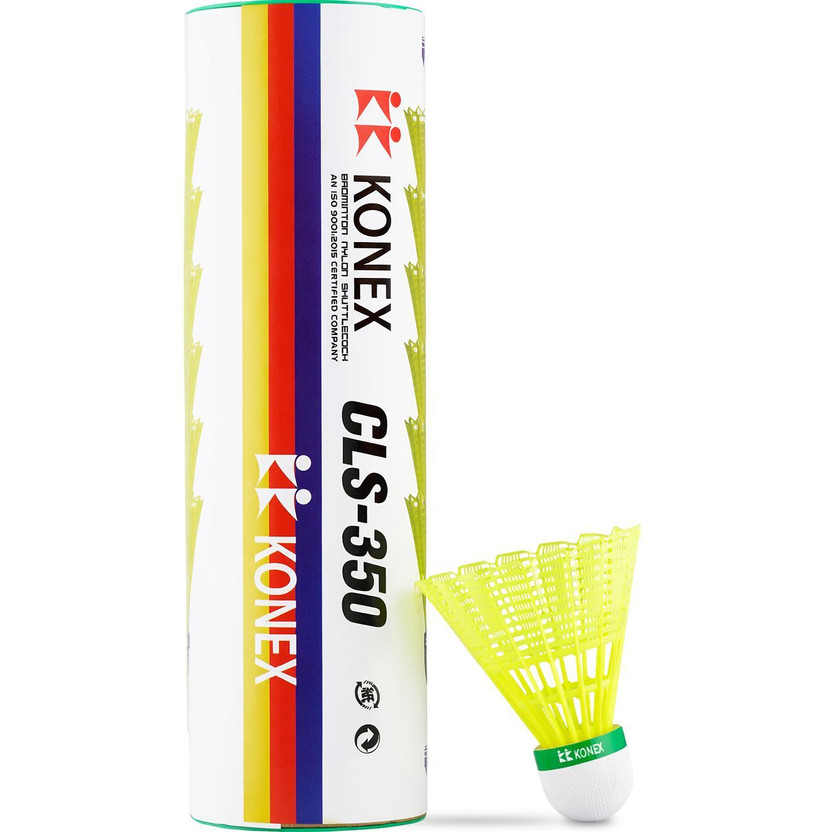 Konex Konex Stable Flight & Fast Recovery Nylon Shuttle  - Yellow(Medium, 77, Pack of 6) - Flipkart Deal
