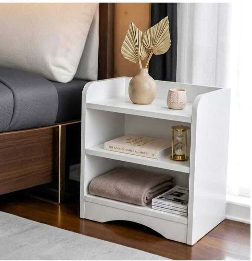 MULTY BUY Solid Wood Bedside Table(Finish Color - white, DIY(Do-It-Yourself))