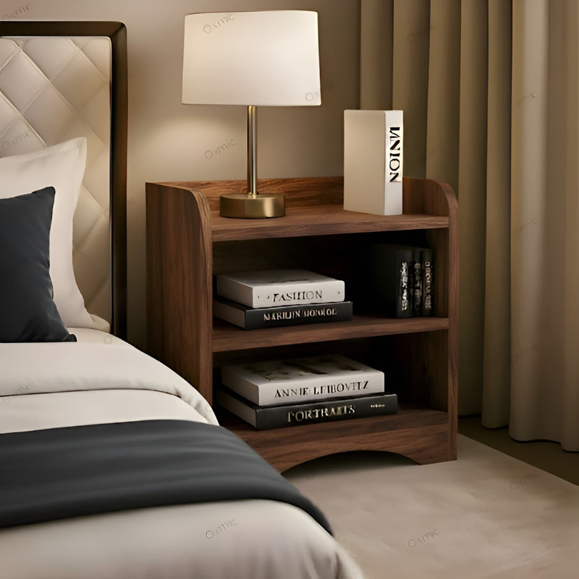 Yookeer Yookeer Wooden End Table with Open Shelves Engineered Wood Bedside Table(Finish Color - BROWN, DIY(Do-It-Yourself)) - Flipkart Deal