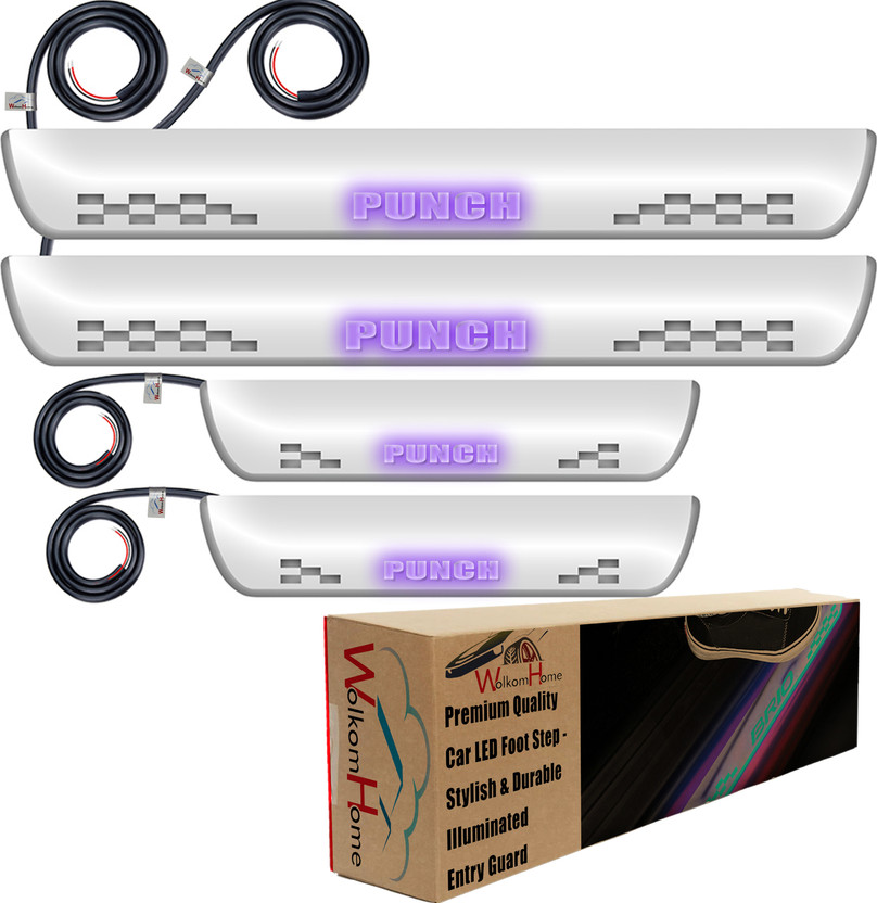 WolkomHome car Door Foot Step led sill Plate Illuminated Door Protector Step Light Fs82 Door Sill Plate