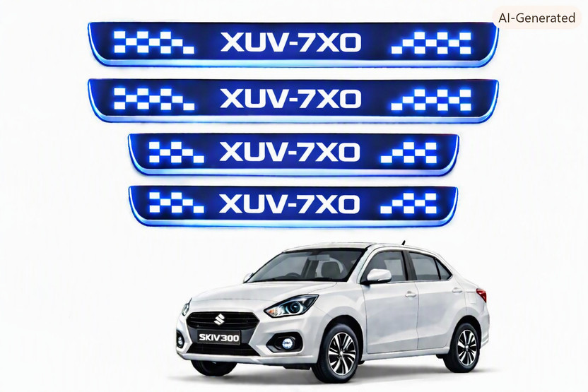 SNENTERPRISES SNENTERPRISES Mirror Finish Car Door Foot Step LED Sill Plate for XUV-7XO (Set of 4, Blue) Door Sill Plate - Flipkart Deal