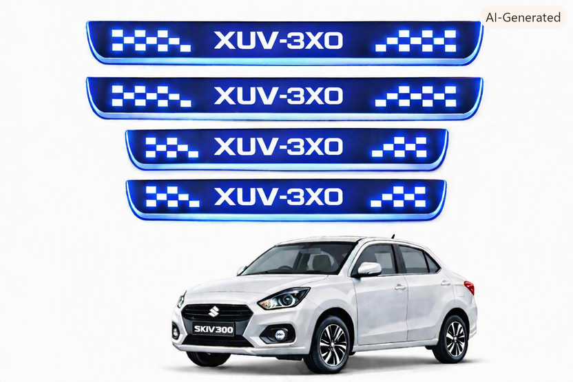 SNENTERPRISES SNENTERPRISES Mirror Finish Car Door Foot Step LED Sill Plate for XUV-3XO (Set of 4, Blue) Door Sill Plate - Flipkart Deal