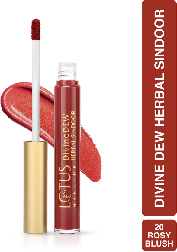 LOTUS MAKE - UP Divine Dew Water and Smudge Resistant Herbal Maroon Sindoor(rosy blush)