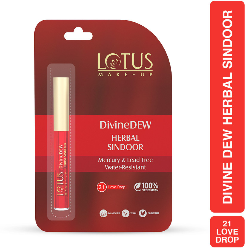 LOTUS MAKE - UP Divine Dew Herbal Sindoor | 21 Love Drop Sindoor(Red)