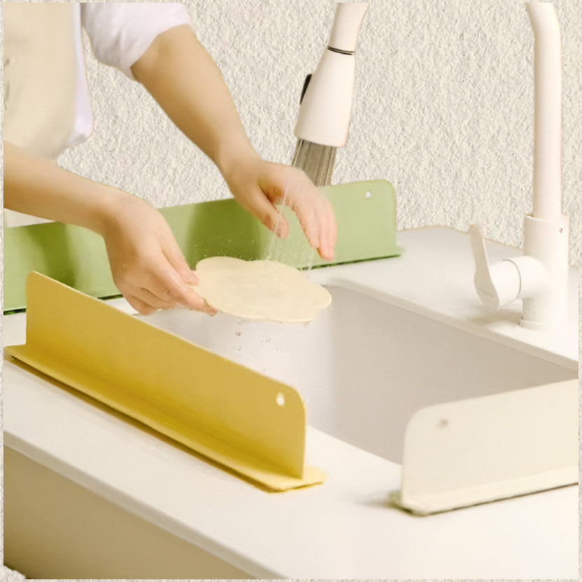 Unagar Brothers Sink Side Splash Reduction Barrier for Home Use 48 cm Single Sided Tape(Green Pack of 2)