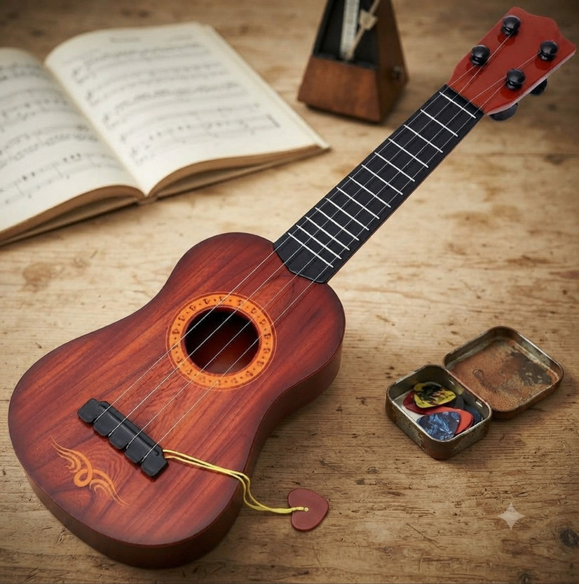 JAWA Guitar toy for kids Acoustic Guitar Basswood Sitar Strings(Plastic)