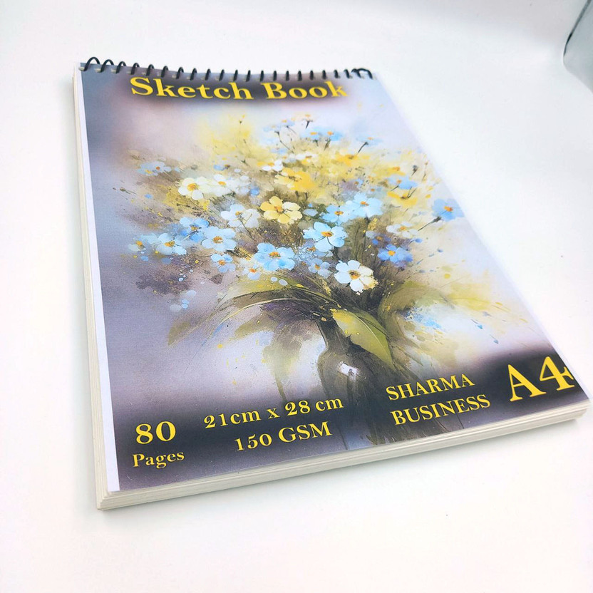 KRASHTIC Drawing Book With 150 GSM Paper Pack of 1 A4 Size Sketch Pad(40 Sheets)