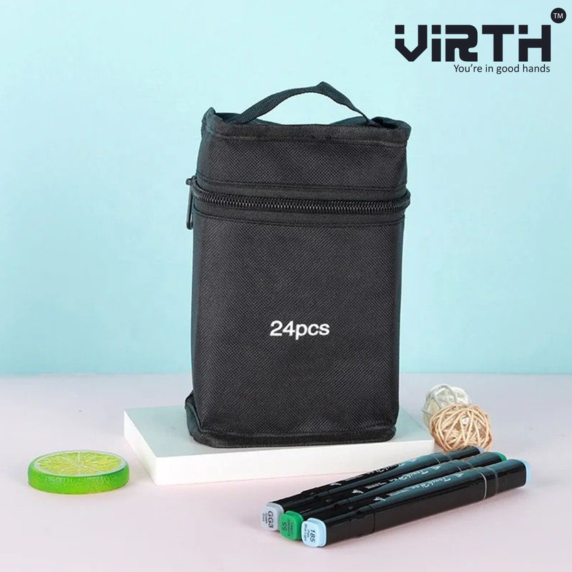 Virth 24 Pcs Sketchpen SketchingArt Markers for Painting Sketching Calligraphy Nib Sketch Pens(Set of 24, Multicolor)