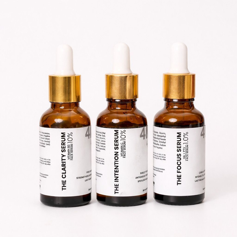 4ME 4ME By Sankalpa 4Me The Intention Serum - 10% Vitamin C Face Serum, The Clarity Serum - 10% Niacinamide Face Serum & The Focus Serum - 1% Hyaluronic Acid + Pentavitin Face Serum(30 ml) - Flipkart Deal