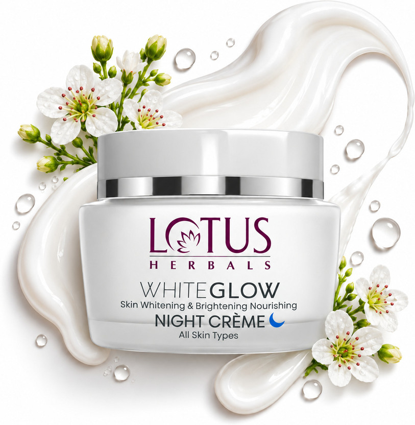 LOTUS LOTUS HERBALS Whiteglow Skin Whitening & Brightening Night Cream(40 g) - Flipkart Deal