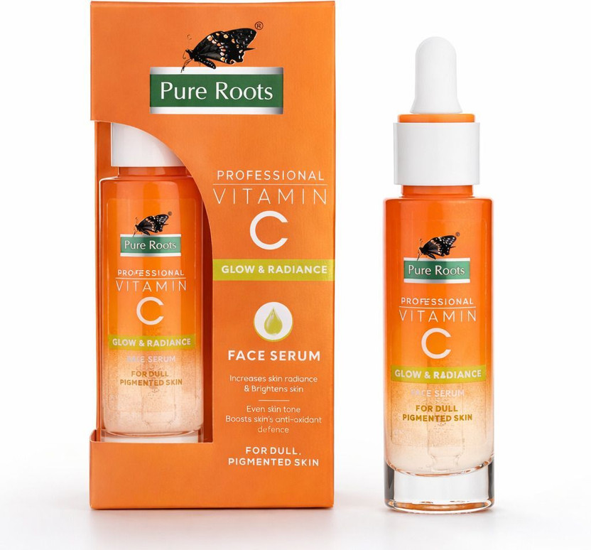 Pure Roots Vitamin C Face Serum 30ml | Hydrating & Brightening Serum for Radiant Glowing Skin | Anti-Aging, Non-Greasy for Men & Women(30 ml)