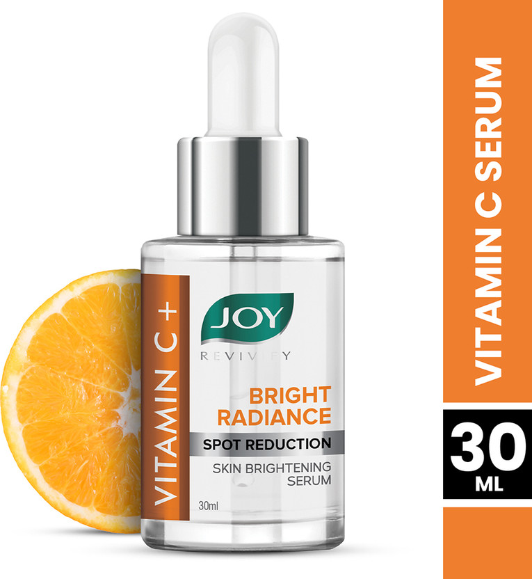Joy Vitamin C+ Bright Radiance Spot Reduction Skin Brightening Serum | With Niacinamide+Tocopherol | 100% Vegan | Vitamin C Face Serum for Glowing Skin(30 ml)