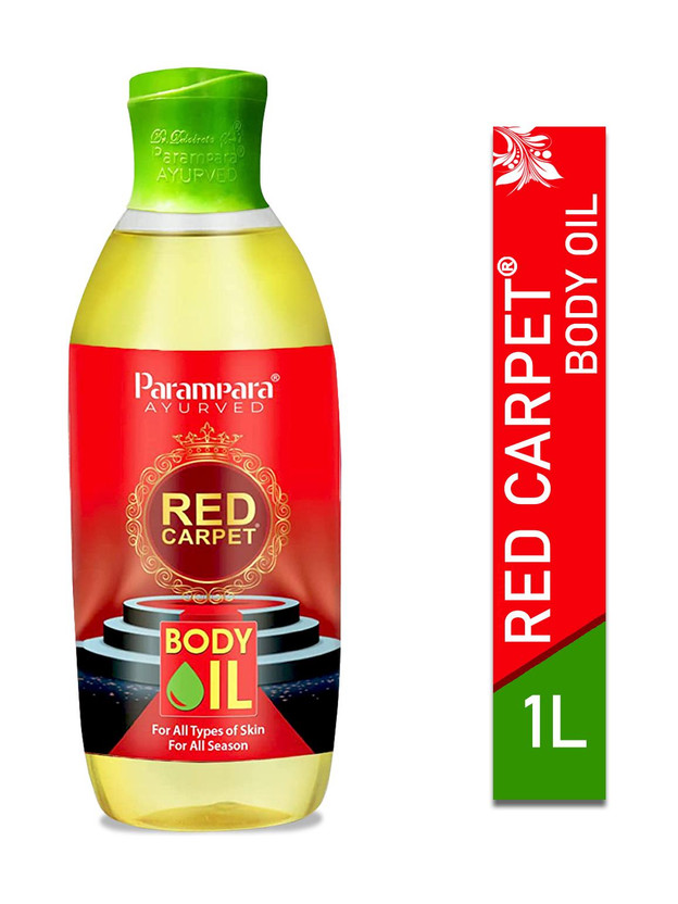 Parampara Ayurved Red Carpet Body Oil for Men & Women 1 Litre(1000 ml)