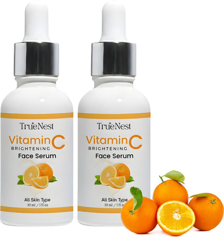 TrueNest Vitamin C Face Serum for Glowing Skin | Brightening & Even Skin Tone | Lightweight & Non-Sticky | All Skin Types(60 ml)