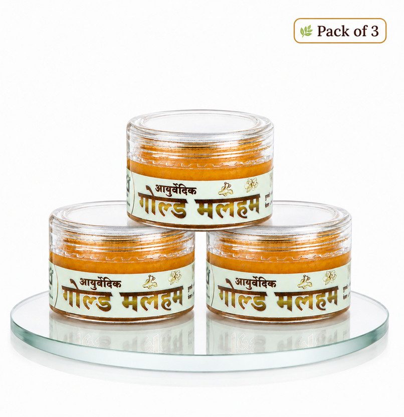 Misti Herbal Remedies Private Limited Ayurvedic Gold Malam for Itching, Acne, Boils, Allergy, Burn Scars, Ring Worms - Pack Of 3(45 g)