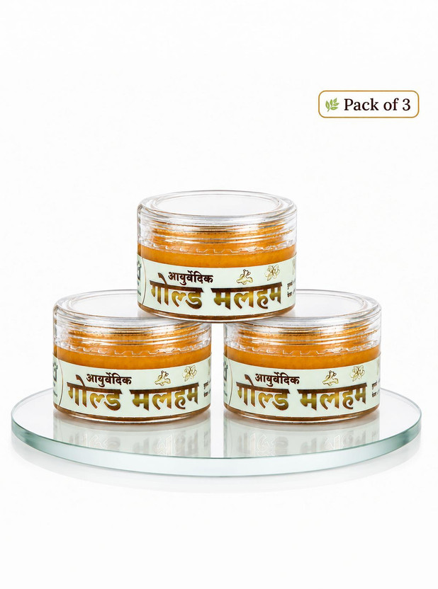 Misti Herbal Remedies Private Limited Ayurvedic Gold Malam for Itching, Acne, Boils, Allergy, Burn Scars, Ring Worms - Pack Of 3(45 g)