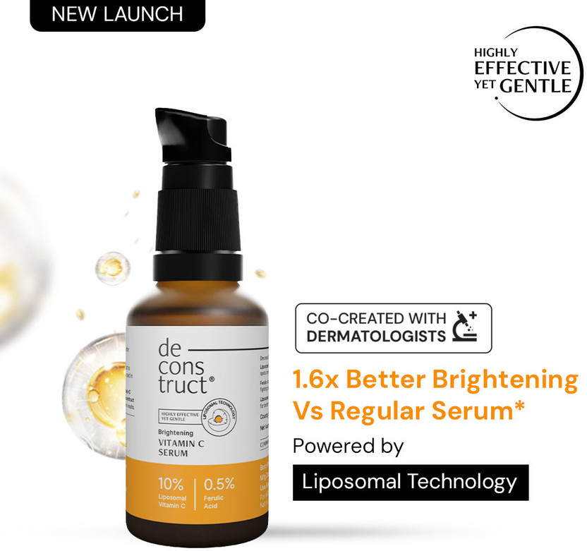 Deconstruct 10% Vitamin C Serum for Brightening With Liposomal Technology | Non-Irritating(30 ml)