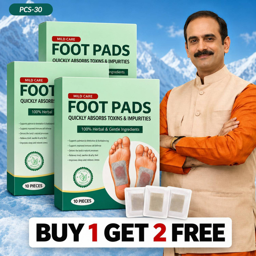 KIRJA Ginger Foot Pad Herbal Detox Foot Care for Daily Wellness Balance Plaster Patch Plaster & Patch(3 x 10 Patches)