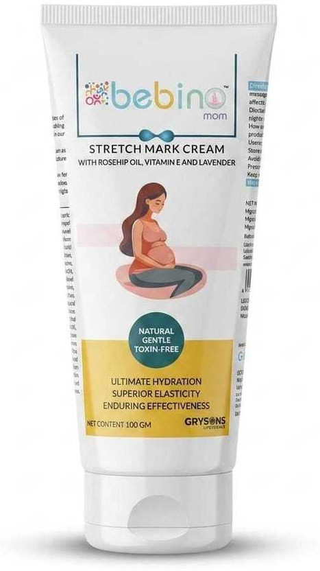 BEBINO Mom Stretch Mark Cream with Rosehip Oil, Vitamin E & Lavender(100 g)