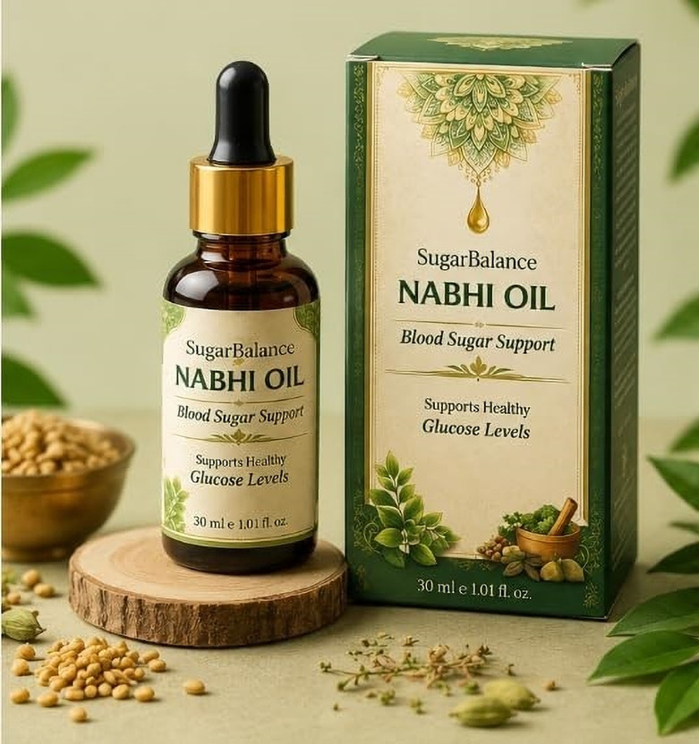 SAPANI MXA Nabhi Oil Blood Sugar Support Herbal Navel Care Oil for Daily Wellness Traditional Botanical Blend Lightweight Fast Absorbing Formula for Men & Women,Natural Body Care(30 ml)