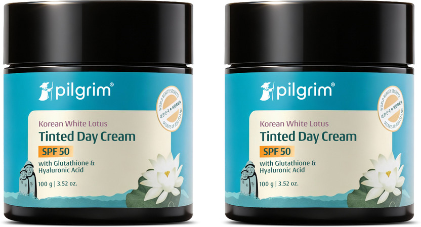 Pilgrim White Lotus Day Cream SPF 50 (Pack of 2)(200 g)