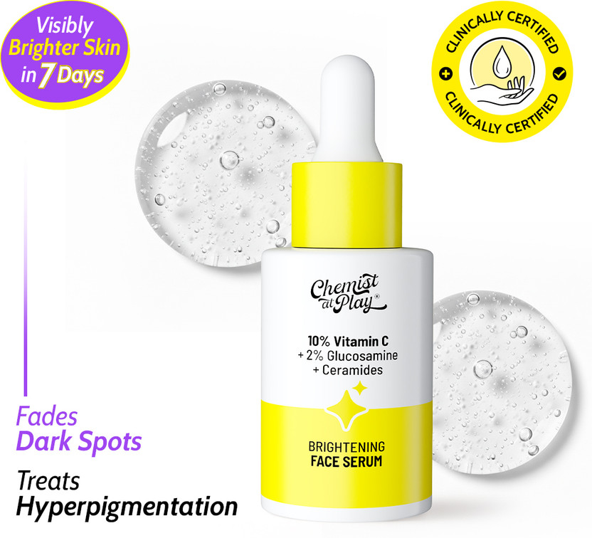 Chemist at Play 10% Vitamin C Serum - Face Serum for Women & Men - Brightens & Gives Glow(30 ml)