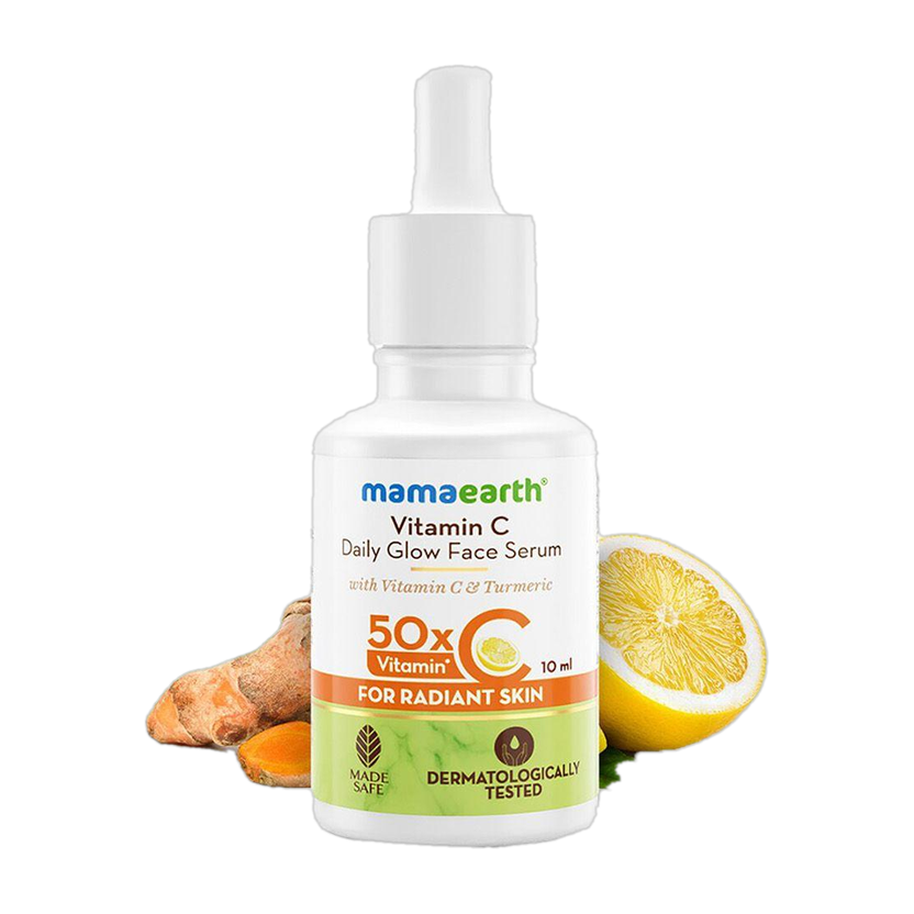 Mamaearth Vitamin C Daily Glow Face Serum & Turmeric for Radiant Skin(10 ml)