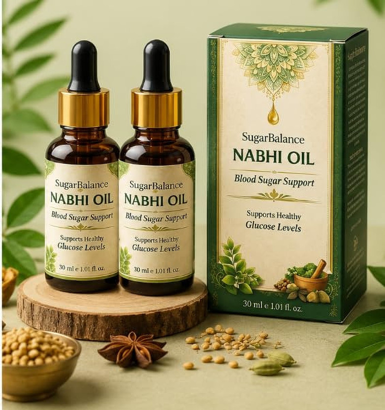 Famire Nabhi Oil Blood Sugar Support Herbal Navel Care Oil for Daily Wellness Traditional Botanical Blend Lightweight Fast Absorbing Formula for Men and Women(60 ml)