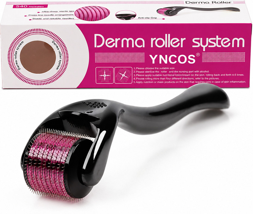 YNCOS Derma Roller For Hair & Beard Growth 0.5 mm With 540 | Use for Men & Women (Black)(50 g)