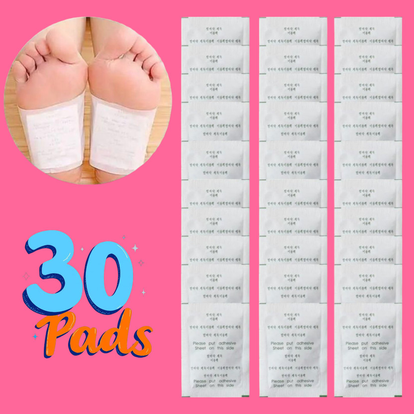 Larovena 30 Natural Pads for Foot Detox Helps with Swollen Feet & Improve Vitality Kit(300 g)