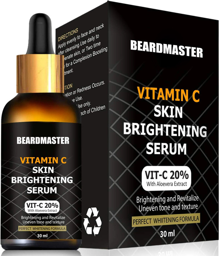 BEARDMASTER Vitamin C Serum for face Whitening, Pigmentation, Glowing, Oily Skin, Acne Scars, Brightening, Fairness, Anti-Aging Skin Repair with Hyaluronic Acid(30 ml)