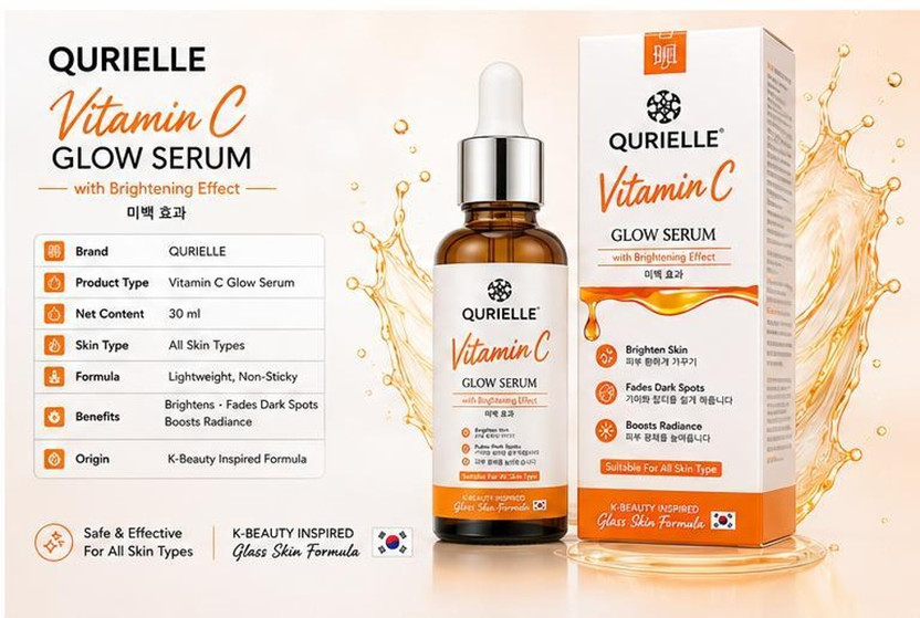 Qurielle Vitamin C Glow Serum FOR Glowing Face(50 ml)