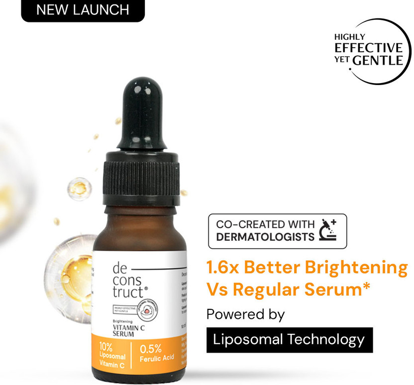 Deconstruct 10% Vitamin C Serum for Brightening With Liposomal Technology | Non-Irritating(10 ml)