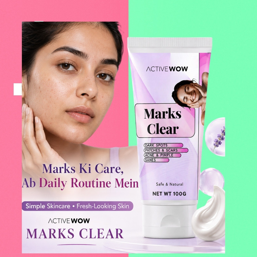 Active Wow Marks Clear crm Skin Dark Spot & Face Blemish Care 100g(100 g)
