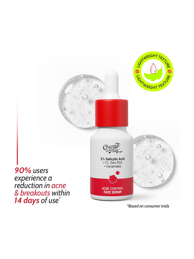 Chemist Chemist at Play 2% Salicylic Acid Face Serum - Treats Acne, Fades Acne Mark, Controls Excess Oil(10 ml) - Flipkart Deal